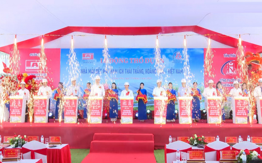 Thanh Hóa: Khởi công nhà máy dệt may hơn 1.000 tỷ đồng của nhà Cwin800 hàng ngàn khuyến mãi Hồng Kông (Trung Quốc)