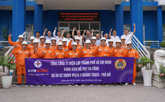 EVNHCMC ra quân Đội xung kích hỗ trợ thi công đường dây 500kV mạch 3 Quảng Trạch - Phố Nối