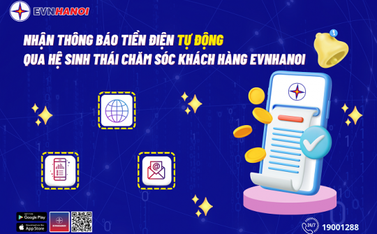 Làm thế nào để nhận thông báo tiền điện tự động?
