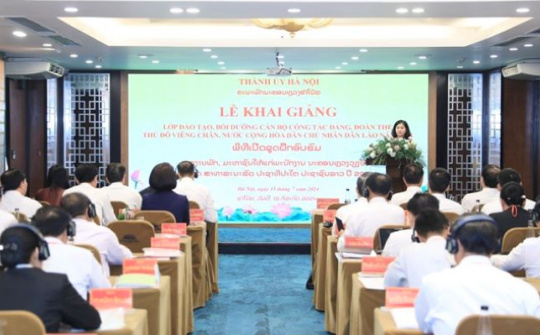 Hà Nội khai giảng lớp đào tạo, bồi dưỡng cho cán bộ Thủ đô Viêng Chăn, Lào