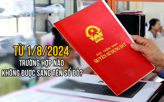 Trường hợp nào không được sang tên sổ đỏ từ 1/8/2024?