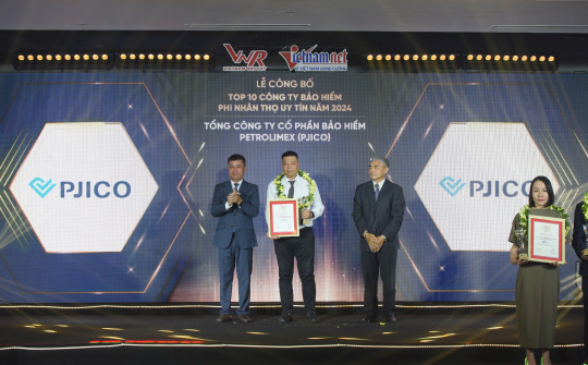 PJICO 9 năm liên tiếp lọt Top 10 Công ty bảo hiểm phi nhân thọ uy tín