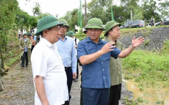 Thái Nguyên: Phó Thủ tướng Hồ Đức Phớc thị sát, chỉ đạo công tác phòng chống bão