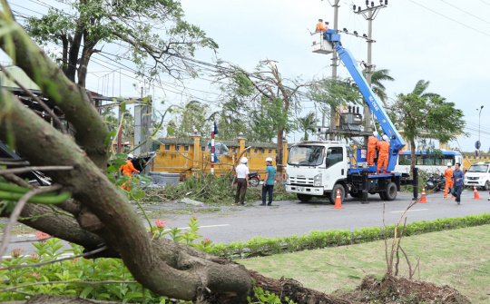 EVN nỗ lực đảm bảo cung cấp điện cho khách hàng sau cơn bão số 3