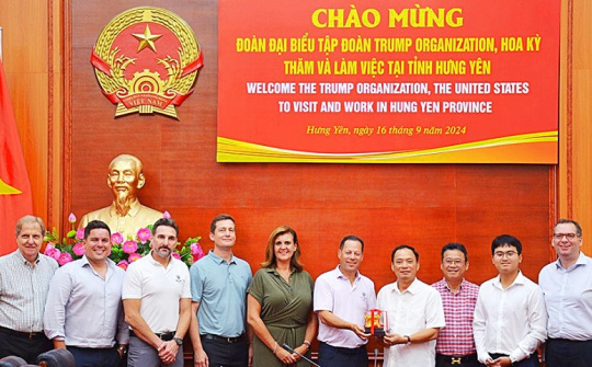 Công ty con của Đô thị Kinh Bắc (KBC) đề xuất The Trump Organization Cwin800 hàng ngàn khuyến mãi vào Hưng Yên