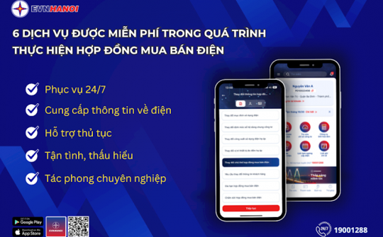Khi thực hiện Hợp đồng mua bán điện, dịch vụ nào được miễn phí