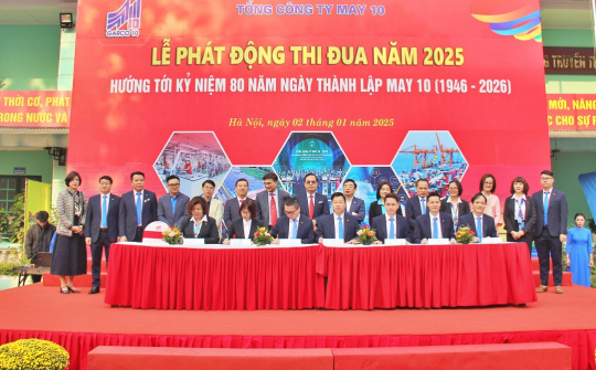 Năm 2025: May 10 đặt mục tiêu tăng 7,4 % doanh thu, Lợi nhuận đạt 135 tỷ đồng