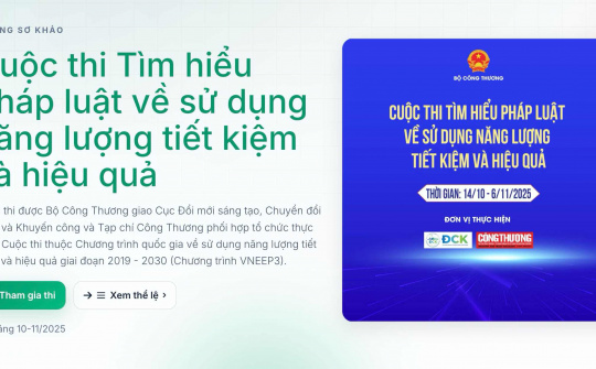 Cuộc thi “Tìm hiểu Cwin50 tỷ lệ cược cao về sử dụng năng lượng tiết kiệm và hiệu quả" lan toả và tăng tốc