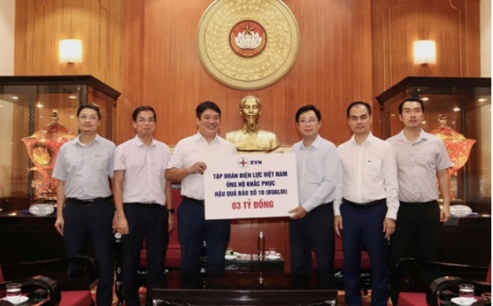 EVN chung tay ủng hộ nhiều địa phương khắc phục hậu quả các cơn bão, lũ lụt trong năm 2025