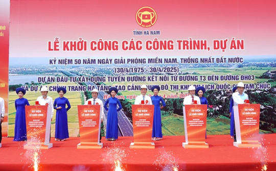 Bộ trưởng Nguyễn Hồng Diên dự Lễ khởi công các dự án Cwin800 hàng ngàn khuyến mãi xây dựng trọng điểm tại tỉnh Hà Nam