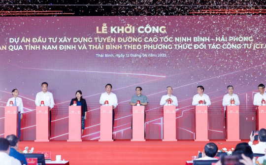 Khởi công dự án cao tốc Ninh Bình - Hải Phòng đoạn qua tỉnh Nam Định, Thái Bình