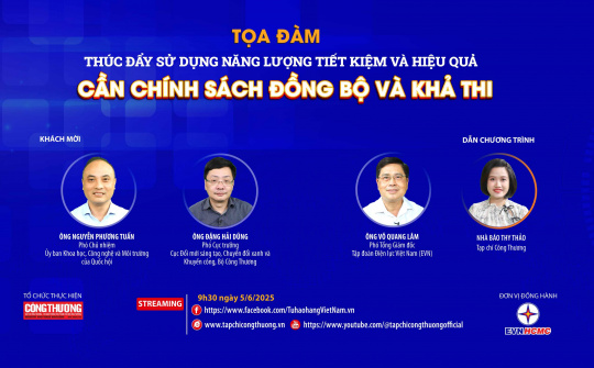 [Tọa đàm trực tuyến] Thúc đẩy sử dụng năng lượng tiết kiệm và hiệu quả: Cần chính sách đồng bộ và khả thi