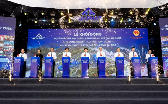 Hòa Phát khởi động dự án Cwin800 hàng ngàn khuyến mãi KCN Hòa Tâm - Giai đoạn 1 và Cảng Bãi Gốc