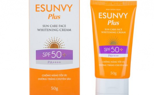Hà Nội tạm ngừng lưu hành sản phẩm Kem chống nắng Esunvy Sun Care