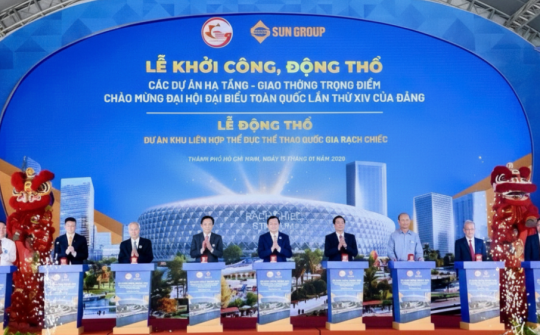 TP. Hồ Chí Minh khởi công, động thổ 4 công trình trọng điểm chào mừng Đại hội XIV của Đảng