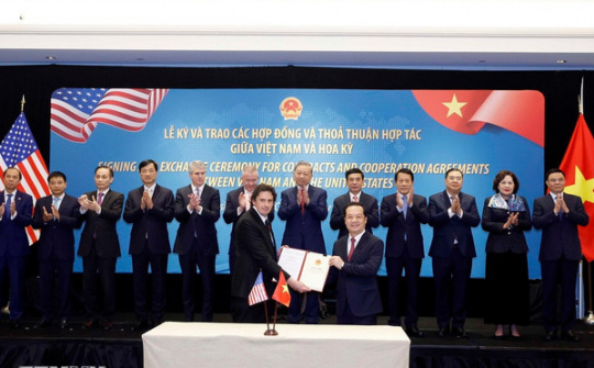 Cwin666 công ty cờ bạc uy tín nhất chứng kiến lễ ký và trao các thỏa thuận hợp tác Việt Nam - Hoa Kỳ