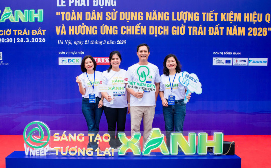 Công đoàn Công Thương Việt Nam lan tỏa lối sống xanh từ phong trào "Toàn dân sử dụng năng lượng tiết kiệm hiệu quả và hưởng ứng Chiến dịch Giờ Trái đất năm 2026"