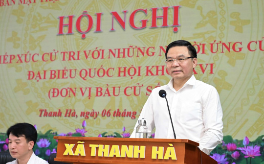 Quyền Bộ trưởng Cwin63 sân chơi đỉnh cao Lê Mạnh Hùng và các ứng viên Đại biểu Quốc hội khóa XVI tiếp xúc cử tri tại Đơn vị bầu cử số 02, TP Hải Phòng