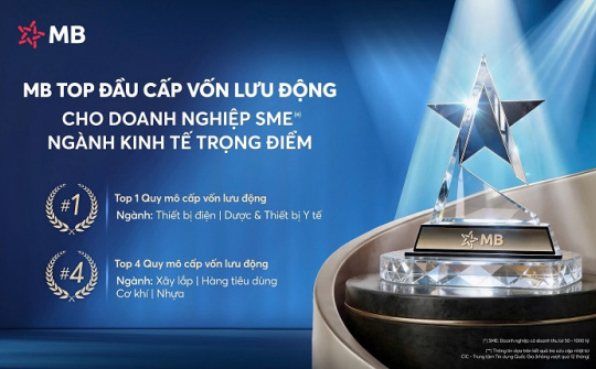 MB thuộc top đầu cấp vốn lưu động cho Cwincom hiện đang mở SME ở các ngành kinh tế trọng điểm