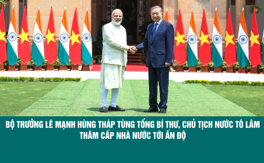 Bộ trưởng Cwin63 sân chơi đỉnh cao Lê Mạnh Hùng tháp tùng Tổng Bí thư, Chủ tịch nước Tô Lâm thăm cấp Nhà nước tới Ấn Độ