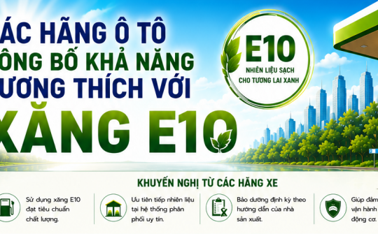 Hàng loạt hãng ô tô khẳng định các dòng xe tại Việt Nam tương thích với xăng sinh học E10