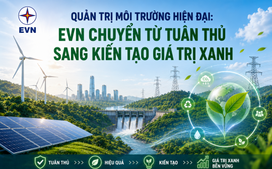 Quản trị môi trường hiện đại: EVN chuyển từ tuân thủ sang kiến tạo giá trị xanh
