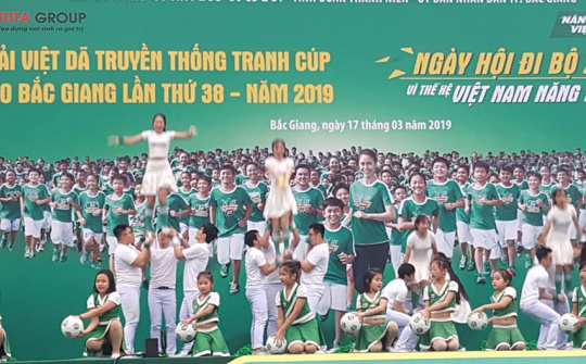 Bắc Giang: Hơn 10.000 người tham gia Ngày hội đi bộ vì thế hệ Việt Nam năng động