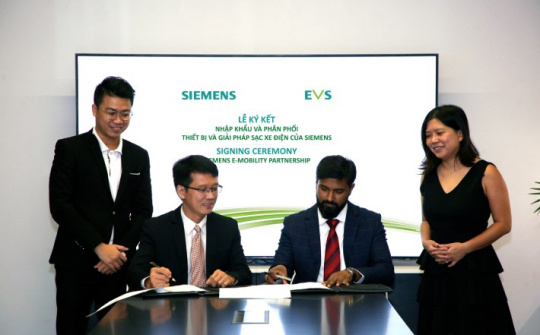EVS là đối tác giải pháp của Siemens trong lĩnh vực thiết bị sạc xe điện tại Việt Nam