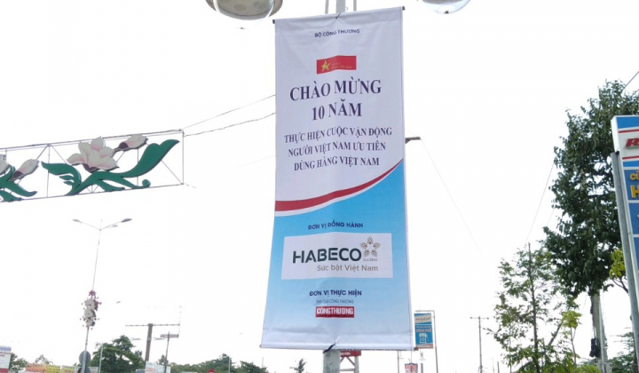 Hai thành phố treo phông phướn hưởng ứng Chương trình Nhận diện hàng Việt Nam - Tự hào hàng Việt Nam năm 2019