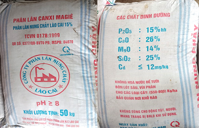 Vì sao Công ty Cổ phần Phân lân nung chảy Lào Cai tự ý ghi thêm thành phần SiO2 vào bao bì?
