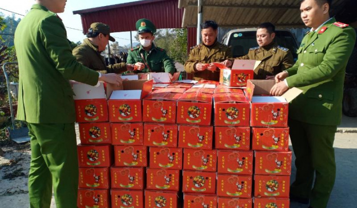 Thu giữ gần 2 tấn hồng sấy dẻo nhập lậu trị giá gần 100 triệu đồng