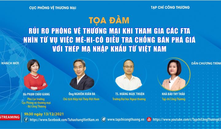 [TỌA  ĐÀM TRỰC TUYẾN] Những bài học kinh nghiệm từ vụ việc điều tra chống bán phá giá với thép mạ Cwin com sòng bạc trực tuyến từ Việt Nam