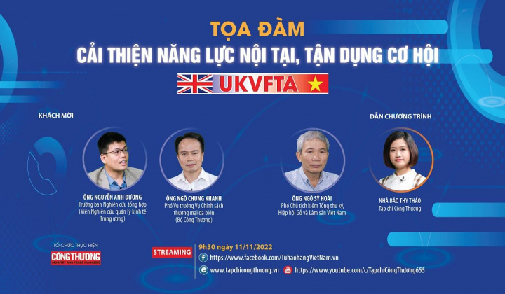 [TRỰC TUYẾN] Cải thiện năng lực nội tại, tận dụng cơ hội từ UKVFTA