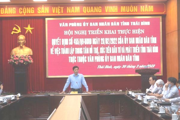 Trung tâm Hỗ trợ, xúc tiến Cwin800 hàng ngàn khuyến mãi và phát triển tỉnh Thái Bình chính thức đi vào hoạt động từ 1/4/2022