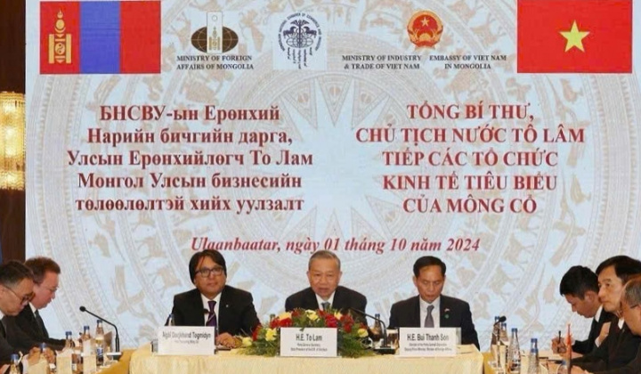 Thứ trưởng Nguyễn Sinh Nhật Tân tháp tùng Tổng Bí thư, Chủ tịch nước Tô Lâm tham gia một số hoạt động tại Mông Cổ