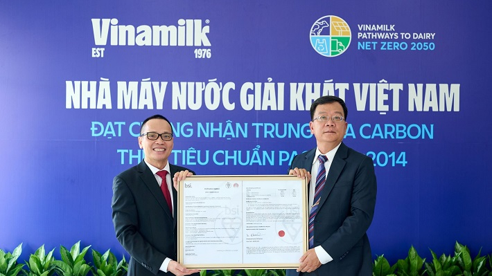 Vinamilk có 3 đơn vị đạt chứng nhận quốc tế về trung hòa carbon