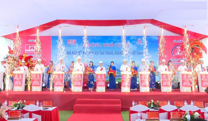 Thanh Hóa: Khởi công nhà máy dệt may hơn 1.000 tỷ đồng của nhà Cwin800 hàng ngàn khuyến mãi Hồng Kông (Trung Quốc)