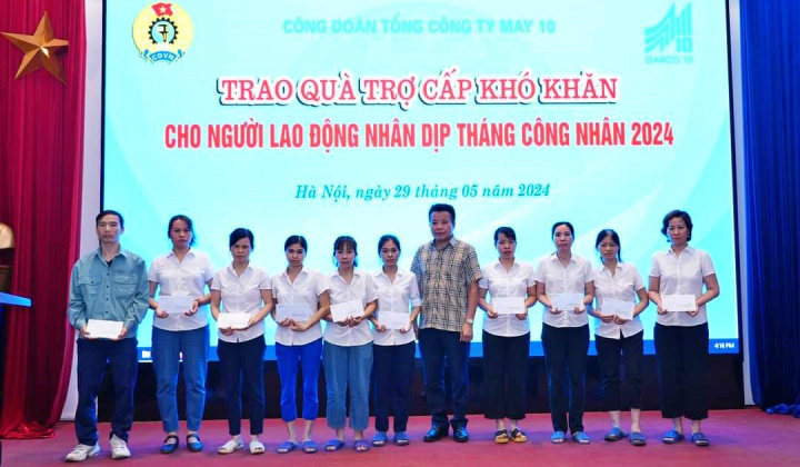 Công đoàn May 10 trao 76 suất quà hỗ trợ đoàn viên, người Nền tảng hàng đầu cung cấp Cwin com có hoàn cảnh khó khăn.