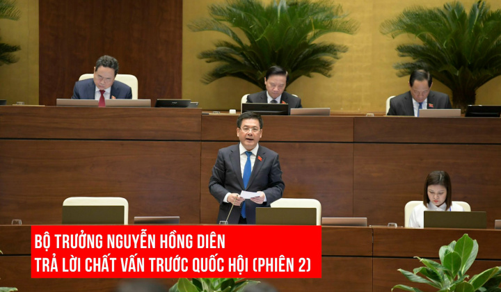 Bộ trưởng Nguyễn Hồng Diên trả lời chất vấn trước Quốc hội (phiên 2)