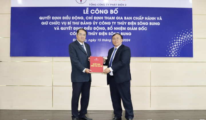 Ông Nguyễn Thành Trung làm Giám đốc Công ty Thủy điện Sông Bung