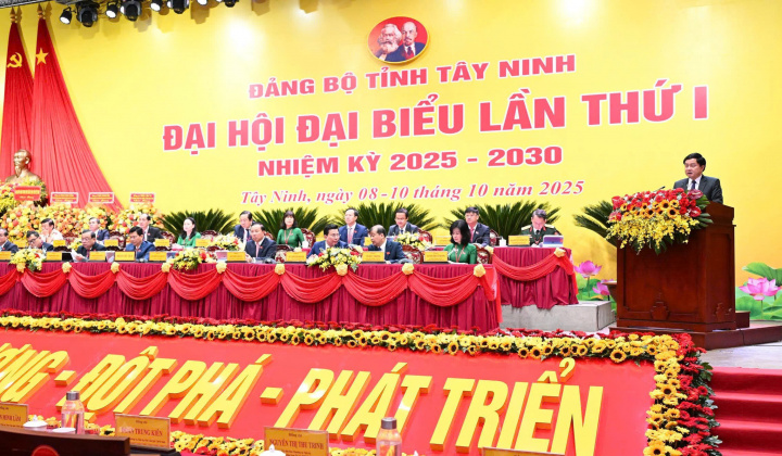 Khai mạc Đại hội đại biểu Đảng bộ tỉnh Tây Ninh lần thứ I, nhiệm kỳ 2025-2030: Khát vọng phát triển trong kỷ nguyên mới