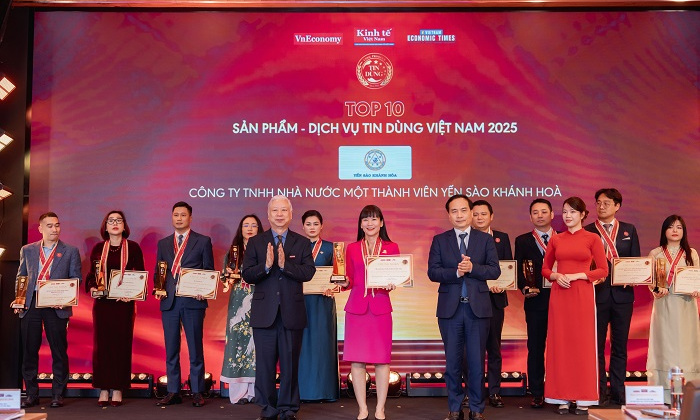 Yến Sào đảo thiên nhiên Khánh Hòa: Đạt Top 10 Thương hiệu sản phẩm - Dịch vụ tin dùng Việt Nam