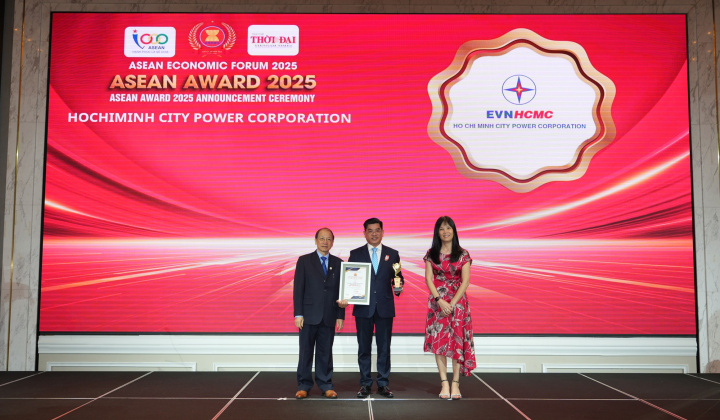 Tổng công ty Điện lực TP.HCM được vinh danh tại ASEAN Award 2025: Khẳng định vị thế Cwincom hiện đang mở Việt Nam trong tiến trình hội nhập