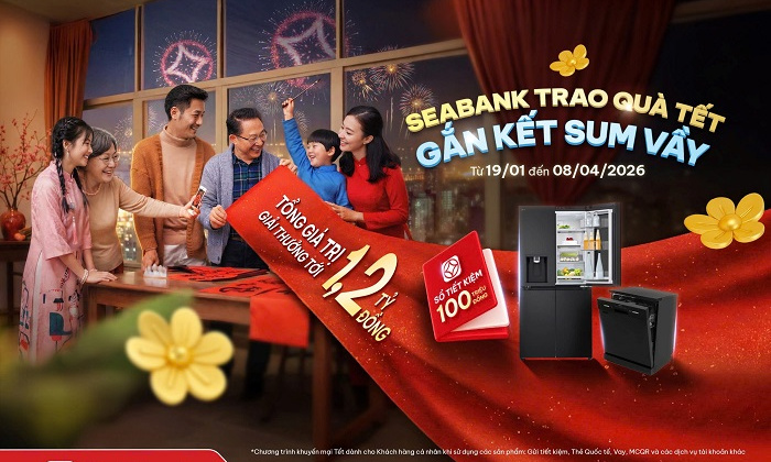 Cwin4555 link đăng ký đăng nhập SeABank dành 1,2 tỷ đồng tri ân khách hàng dịp Tết Bính Ngọ và kỷ niệm 32 năm thành lập