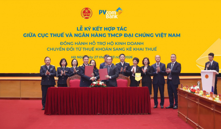 Cwin4555 link đăng ký đăng nhập PVcomBank hợp tác với Cục Thuế hỗ trợ hộ kinh doanh kê khai thuế