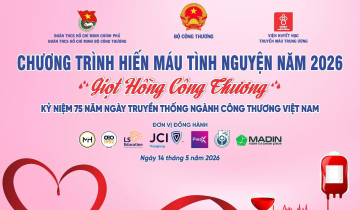 Sắp diễn ra Chương trình hiến máu "Giọt hồng Công Thương" năm 2026