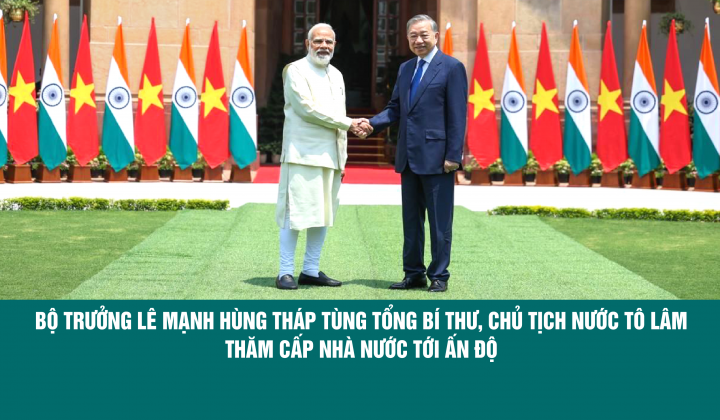 Bộ trưởng Cwin63 sân chơi đỉnh cao Lê Mạnh Hùng tháp tùng Tổng Bí thư, Chủ tịch nước Tô Lâm thăm cấp Nhà nước tới Ấn Độ