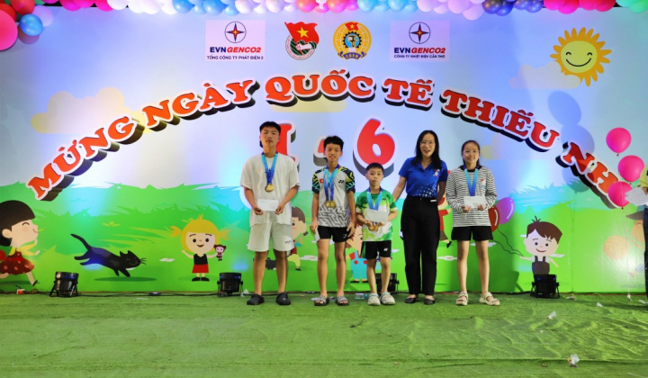 Sôi nổi Hội thao thiếu nhi EVNGENCO2 và chương trình vui Tết 1/6/2026
