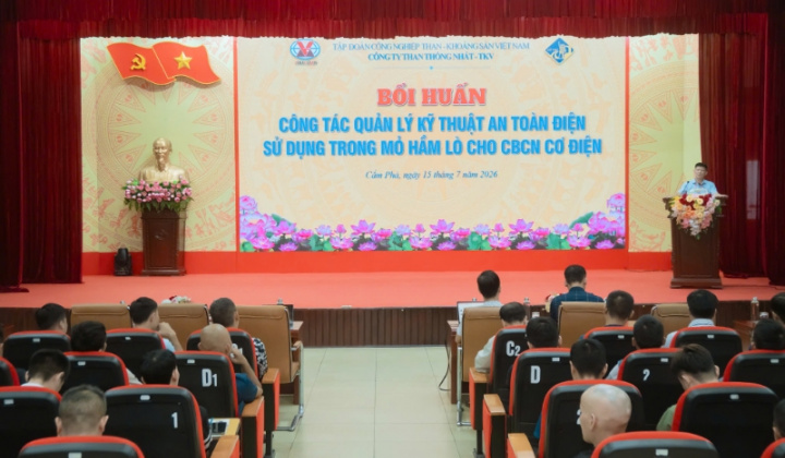 Than Thống Nhất: Nâng cao kỹ năng quản lý kỹ thuật an toàn điện sử dụng trong mỏ hầm lò