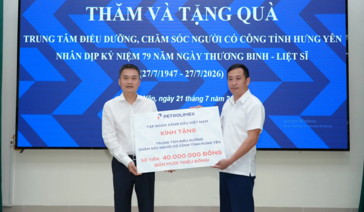 Lãnh đạo Petrolimex thăm hỏi, tri ân người có công tỉnh Hưng Yên dịp kỷ niệm 79 năm Ngày Thương binh - Liệt sĩ